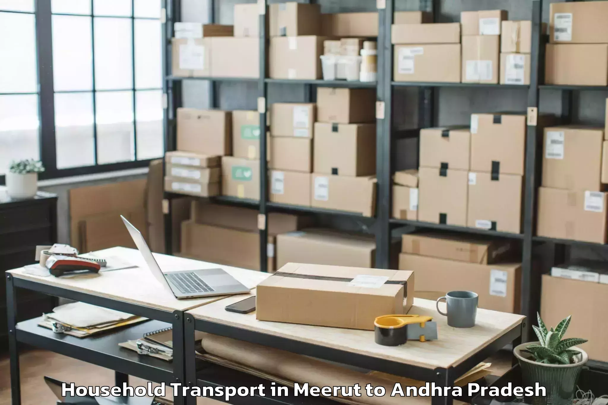 Easy Meerut to Patha Gannavaram Household Transport Booking